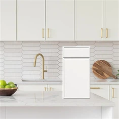 Baltos Slim Shaker virtuvės spintelės